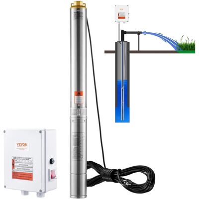 Pompa Sommersa Vevor in Acciaio Inox per Pozzi Profondi - 2200W, 9,8 m³/h, 144m Pompa Sommersa Vevor in Acciaio Inox per Pozzi Profondi - 2200W, 9,8 m³/h, 144m