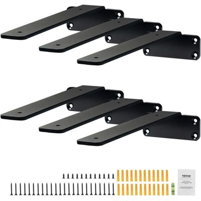 Support d'Étagère en Fonte VEVOR - 8x4 Pouces, 6 Pièces - Publicité Support d'Étagère en Fonte VEVOR - 8x4 Pouces, 6 Pièces - Publicité