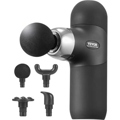 Succebuy Pistolet de Massage Deep Tissue - 4 Niveaux de Vitesse & 4 Têtes - Soulagement de la Douleur - Publicité Succebuy Pistolet de Massage Deep Tissue - 4 Niveaux de Vitesse & 4 Têtes - Soulagement de la Douleur - Publicité