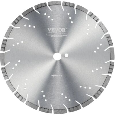 Vevor Diamantschneidscheibe - 350mm - Nass oder Trocken - Schräg Zahn - 12mm Mittelbohrung - Diamantscheibe für Beton Vevor Diamantschneidscheibe - 350mm - Nass oder Trocken - Schräg Zahn - 12mm Mittelbohrung - Diamantscheibe für Beton