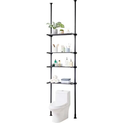 Vevor Rangement au-dessus des toilettes - Étagère réglable à 4 niveaux - Publicité Vevor Rangement au-dessus des toilettes - Étagère réglable à 4 niveaux - Publicité
