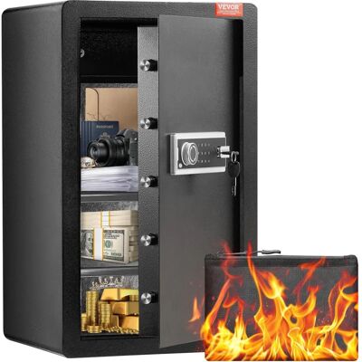 Succebuy Stahlschrank - 4 Cu.Ft, Schwarz, Schlüssel & Passwort Succebuy Stahlschrank - 4 Cu.Ft, Schwarz, Schlüssel & Passwort