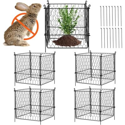 Vevor Cage pour plantes en métal - Protection de jardin flexible pour roses, lys, légumes - 34x34cm Vevor Cage pour plantes en métal - Protection de jardin flexible pour roses, lys, légumes - 34x34cm