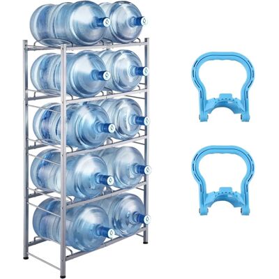 Vevor 5-stöckiger Wasserkrughalter - Doppelreihen Wasserflaschenständer - Küche, Büro, Wohnzimmer Vevor 5-stöckiger Wasserkrughalter - Doppelreihen Wasserflaschenständer - Küche, Büro, Wohnzimmer