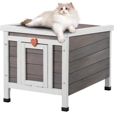 Vevor Maison extérieure pour chats en cèdre Abri étanche pour chats - Publicité Vevor Maison extérieure pour chats en cèdre Abri étanche pour chats - Publicité