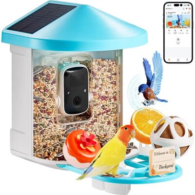 VEVOR Intelligenter Vogel Futterspender mit Kamera 2K HD KI Arten Erkennung Solar VEVOR Intelligenter Vogel Futterspender mit Kamera 2K HD KI Arten Erkennung Solar
