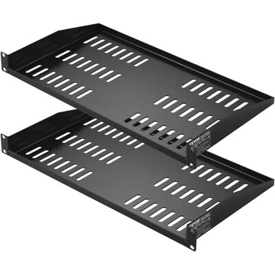 Vevor Serverrack-Regal - 1U, Belüftet, 2 Stück, 10" Tiefe Vevor Serverrack-Regal - 1U, Belüftet, 2 Stück, 10" Tiefe
