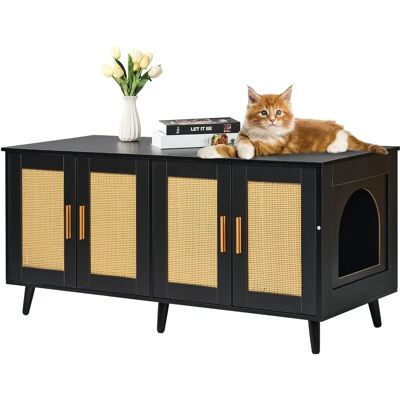 Vevor Katzentoilette Versteck - Stilvolles verstecktes Design, Unterstützt 68kg, Schwarz Vevor Katzentoilette Versteck - Stilvolles verstecktes Design, Unterstützt 68kg, Schwarz