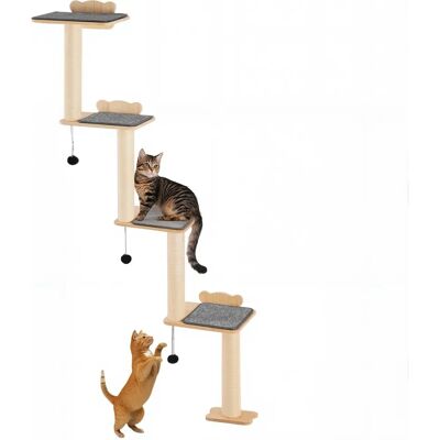 Vevor Wall-mounted Cat Tree - Multi-level Play Furniture for Cats Vevor Wall-mounted Cat Tree - Multi-level Play Furniture for Cats