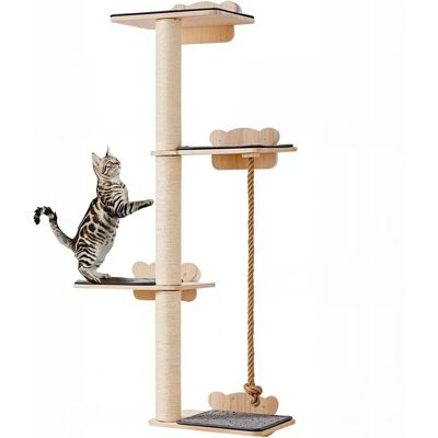 Vevor Wall-mounted Cat Shelf with 4 Jump Boards - Cat Play & Rest Vevor Wall-mounted Cat Shelf with 4 Jump Boards - Cat Play & Rest