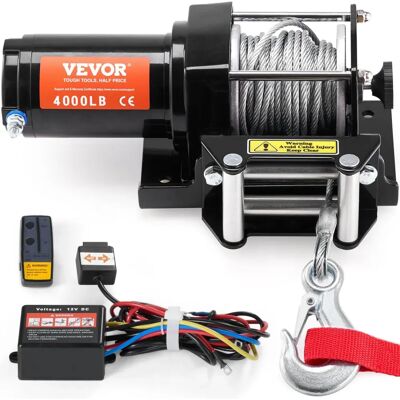 VEVOR Elektrische Seilwinde 1814kg 12V ATV UTV Recovery Wasserfest VEVOR Elektrische Seilwinde 1814kg 12V ATV UTV Recovery Wasserfest