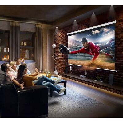 Écran de projection Vevor 100 pouces 4K 1080HD Fixation murale - Publicité Écran de projection Vevor 100 pouces 4K 1080HD Fixation murale - Publicité