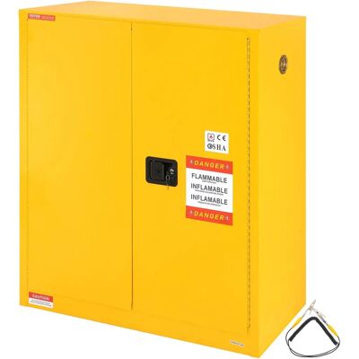 Armoire à liquides inflammables VEVOR 109,5x46x127,3cm - Publicité Armoire à liquides inflammables VEVOR 109,5x46x127,3cm - Publicité