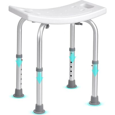 VEVOR Verstellbarer Duschstuhl - Gepolsteter Sitz, 360-485 mm, 158 kg Belastung VEVOR Verstellbarer Duschstuhl - Gepolsteter Sitz, 360-485 mm, 158 kg Belastung