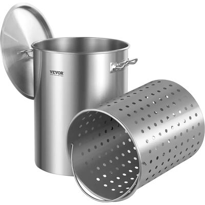 Pentola in acciaio inox Vevor - 36 QT / 34 L - Qualità commerciale Pentola in acciaio inox Vevor - 36 QT / 34 L - Qualità commerciale