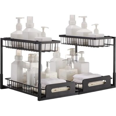 VEVOR Organisateur de Cestas Sous Évier - 2 Niveaux, 270x360x280mm - Publicité VEVOR Organisateur de Cestas Sous Évier - 2 Niveaux, 270x360x280mm - Publicité