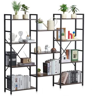 Vevor Industrial Metal Bookshelf - 11-Tier Storage Display Vevor Industrial Metal Bookshelf - 11-Tier Storage Display