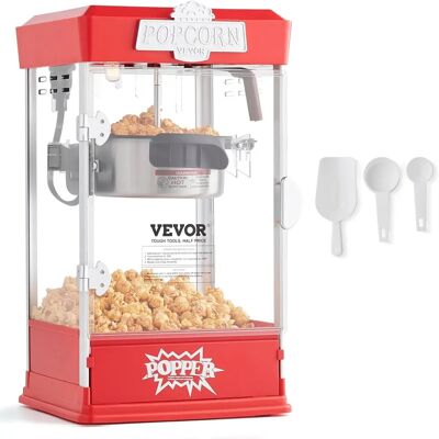Vevor Macchina per Popcorn - 4 Oz, 480W, Rosso - Macchina per Popcorn Vevor Macchina per Popcorn - 4 Oz, 480W, Rosso - Macchina per Popcorn