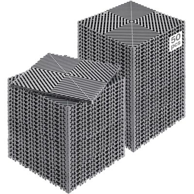 Tapis de drainage gris entrelacé Vevor - 12x12 - Carreau de sol pour garage - Publicité Tapis de drainage gris entrelacé Vevor - 12x12 - Carreau de sol pour garage - Publicité