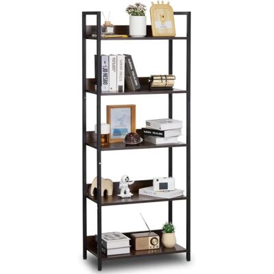Vevor Metal Bookshelf - 5-Tier Industrial Storage - Rustic Open Shelves Vevor Metal Bookshelf - 5-Tier Industrial Storage - Rustic Open Shelves