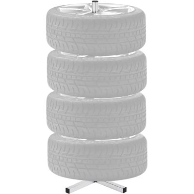 Rack de stockage de pneus Vevor - Support en acier robuste pour 4 pneus avec jantes - Largeur jusqu'à 255mm - Publicité Rack de stockage de pneus Vevor - Support en acier robuste pour 4 pneus avec jantes - Largeur jusqu'à 255mm - Publicité