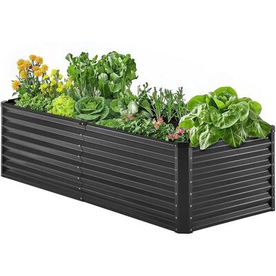 Vevor Jardinière en métal surélevée - 6 x 3 x 2 pi Gris foncé - Publicité Vevor Jardinière en métal surélevée - 6 x 3 x 2 pi Gris foncé - Publicité