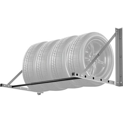 Vevor Wandmontierter Faltbarer Reifenständer - Verstellbarer Stahlaufbewahrung - Max 300 lbs Vevor Wandmontierter Faltbarer Reifenständer - Verstellbarer Stahlaufbewahrung - Max 300 lbs