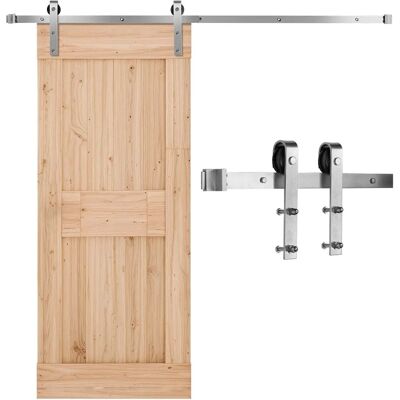 Vevor Nickel gebürstet Schiebetürbeschlag-Set - 200cm Vevor Nickel gebürstet Schiebetürbeschlag-Set - 200cm