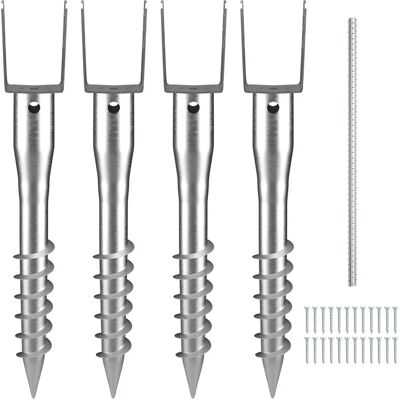 VEVOR Bodenanker 4er Pack - Schwerlaststahl, Korrosionsbeständig VEVOR Bodenanker 4er Pack - Schwerlaststahl, Korrosionsbeständig