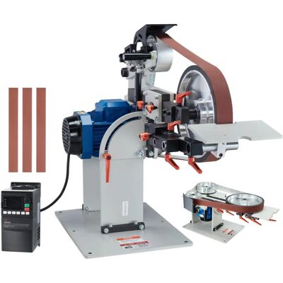 VEVOR Bandschleifer - Variabler Geschwindigkeitsregler 72x2 Zoll, 1500W, 3 Schleifbänder VEVOR Bandschleifer - Variabler Geschwindigkeitsregler 72x2 Zoll, 1500W, 3 Schleifbänder