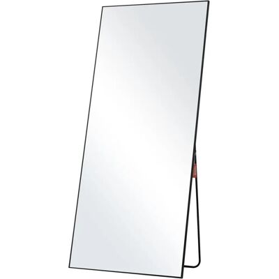 Miroir pleine longueur Vevor - 71'' x 31'' - Grand miroir rectangulaire autoportant ou en appui avec support - Publicité Miroir pleine longueur Vevor - 71'' x 31'' - Grand miroir rectangulaire autoportant ou en appui avec support - Publicité