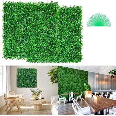 VEVOR Künstlicher Buchsheckenpaneel Satz - 12 Stk, 10x10 Zoll, Realistische grüne Wand VEVOR Künstlicher Buchsheckenpaneel Satz - 12 Stk, 10x10 Zoll, Realistische grüne Wand