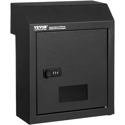 Vevor Raskas Teräs Oven Postilaatikko - Turvallinen Drop Box - Musta Vevor Raskas Teräs Oven Postilaatikko - Turvallinen Drop Box - Musta