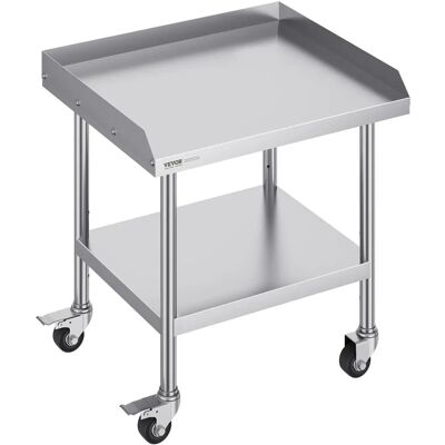 Vevor Edelstahl-Arbeitstisch - 24x28x30 Zoll für die Gastronomie mit 4 Rädern Vevor Edelstahl-Arbeitstisch - 24x28x30 Zoll für die Gastronomie mit 4 Rädern