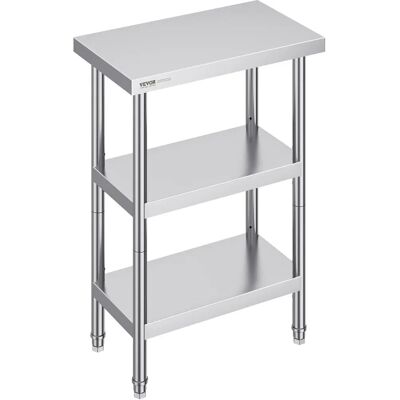 Vevor Edelstahl Food Prep Table - 14x24x34 Zoll Arbeitstisch mit 2 Regalen Vevor Edelstahl Food Prep Table - 14x24x34 Zoll Arbeitstisch mit 2 Regalen