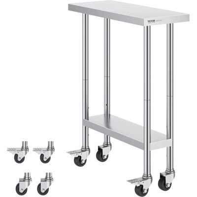 Vevor Edelstahl-Arbeitsplatte - Höhenverstellbar - 30x12 - Gewerblich Vevor Edelstahl-Arbeitsplatte - Höhenverstellbar - 30x12 - Gewerblich