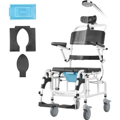 Succebuy Chaise de douche en aluminium réglable - Supporte 300 lbs Succebuy Chaise de douche en aluminium réglable - Supporte 300 lbs
