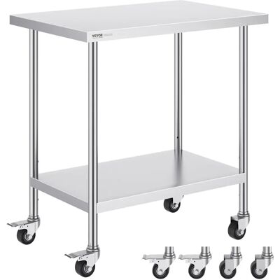 Table de travail en acier inoxydable Vevor - 24x36x38 pouces - Cuisine - Publicité Table de travail en acier inoxydable Vevor - 24x36x38 pouces - Cuisine - Publicité