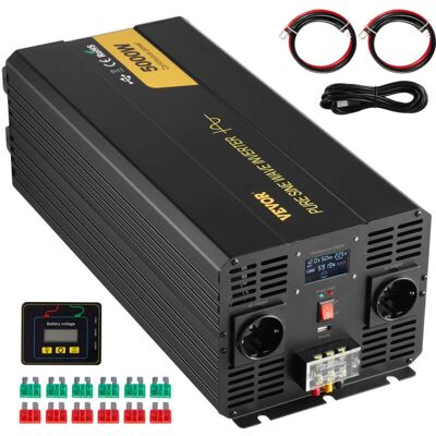 VEVOR - 5000W Inversor de Onda Sinusoidal Pura - 12V a 230V - USB VEVOR - 5000W Inversor de Onda Sinusoidal Pura - 12V a 230V - USB