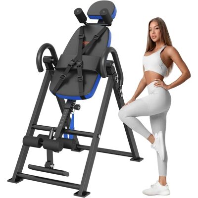 Vevor Inversionstisch - Verstellbar, 136 kg Kapazität, Blau/Schwarz Vevor Inversionstisch - Verstellbar, 136 kg Kapazität, Blau/Schwarz