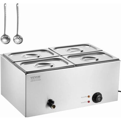 Chauffe-aliments électrique VEVOR 4 Plateaux 15L Compact - Publicité Chauffe-aliments électrique VEVOR 4 Plateaux 15L Compact - Publicité