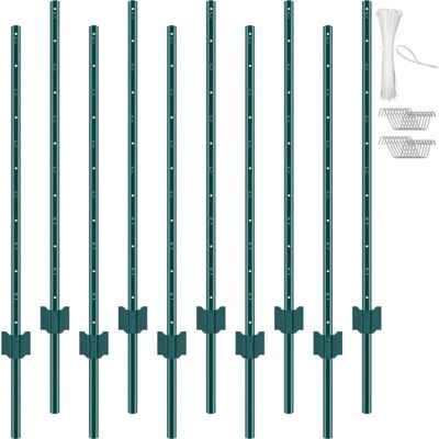 Vevor Stahlzaunpfosten - 4 Fuß, 10er Pack, Garten & Bauernhof Vevor Stahlzaunpfosten - 4 Fuß, 10er Pack, Garten & Bauernhof