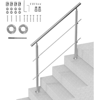 Vevor Silber Handlauf - 47,2 Zoll, Verstellbar, Schwerlast - Handlauf Vevor Silber Handlauf - 47,2 Zoll, Verstellbar, Schwerlast - Handlauf