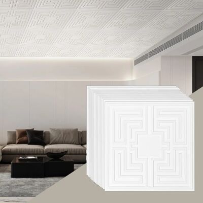 Paneles de Techo Blancos VEVOR - 605 mm x 605 mm - Textura 3D Paneles de Techo Blancos VEVOR - 605 mm x 605 mm - Textura 3D