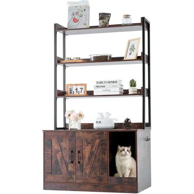 Vevor Cat Litter Box Furniture Hidden - Wooden Cat Enclosure Vevor Cat Litter Box Furniture Hidden - Wooden Cat Enclosure