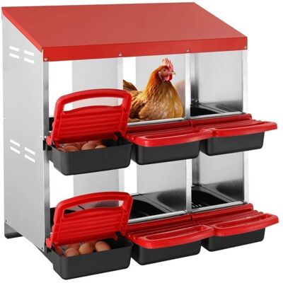 Vevor Box à Nid pour Poules - 6 Compartiments - Durable et Facile à Nettoyer - Publicité Vevor Box à Nid pour Poules - 6 Compartiments - Durable et Facile à Nettoyer - Publicité