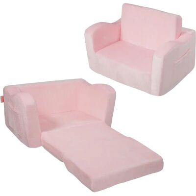 Canapé Pliant pour Enfants VEVOR 2 en 1 - 1040x580x320mm, 20kg, Rose - Publicité Canapé Pliant pour Enfants VEVOR 2 en 1 - 1040x580x320mm, 20kg, Rose - Publicité