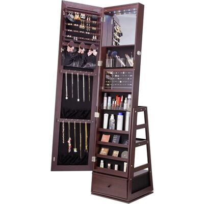 Vevor Armoire à Bijoux - Miroir Full Length avec Rangement - Marron - Publicité Vevor Armoire à Bijoux - Miroir Full Length avec Rangement - Marron - Publicité