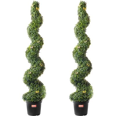Albero Topiario Artificiale Bicolore VEVOR - 300x300x1600mm - 2 Unità Albero Topiario Artificiale Bicolore VEVOR - 300x300x1600mm - 2 Unità