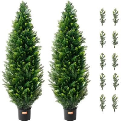 Vevor Künstlicher Zedern-Topiarybaum - 48 Zoll hoch - 2er Pack Vevor Künstlicher Zedern-Topiarybaum - 48 Zoll hoch - 2er Pack